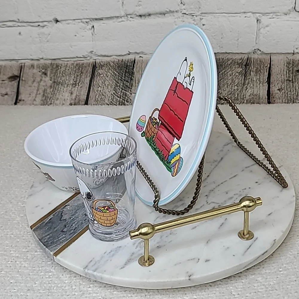 Children's Williams Sonoma PEANUTS™ Easter Kids Melamine Dinnerware Set NIB/NWT